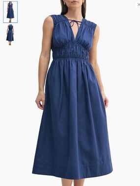 Mila Mae Tie Neck Midi Dress, size XL